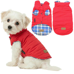 Chaqueta reversible de Parisian Pet para perro, cambia estilo sin extra ropa.