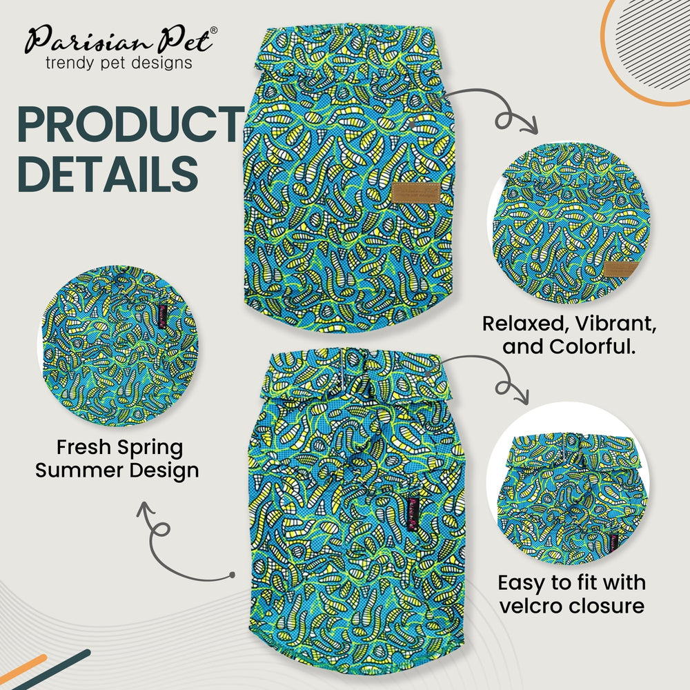 Parisian Pet cierre-velcro camisa-perro, vestir rápido y ajustar con facilidad.