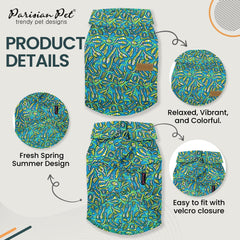 Parisian Pet cierre-velcro camisa-perro, vestir rápido y ajustar con facilidad.