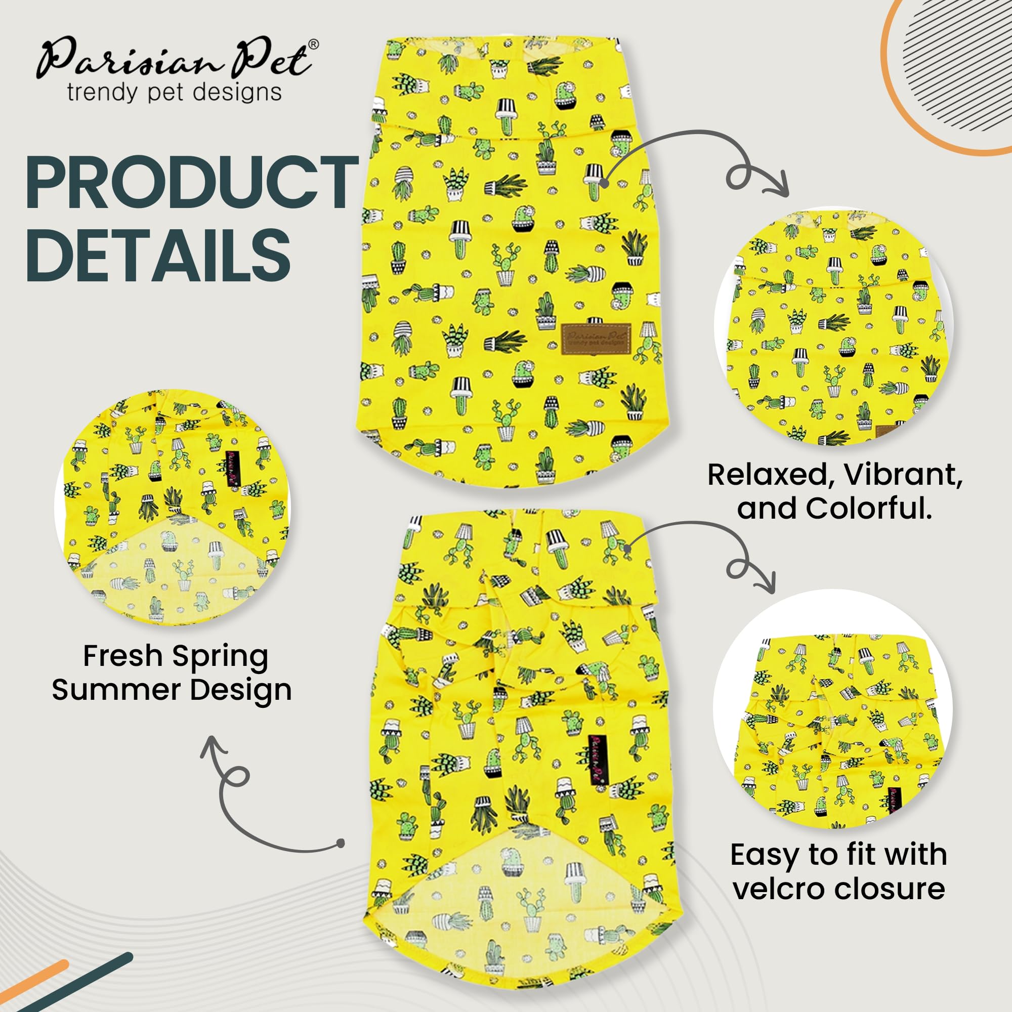Cierre de velcro de Parisian Pet, fácil de vestir para salidas rápidas.