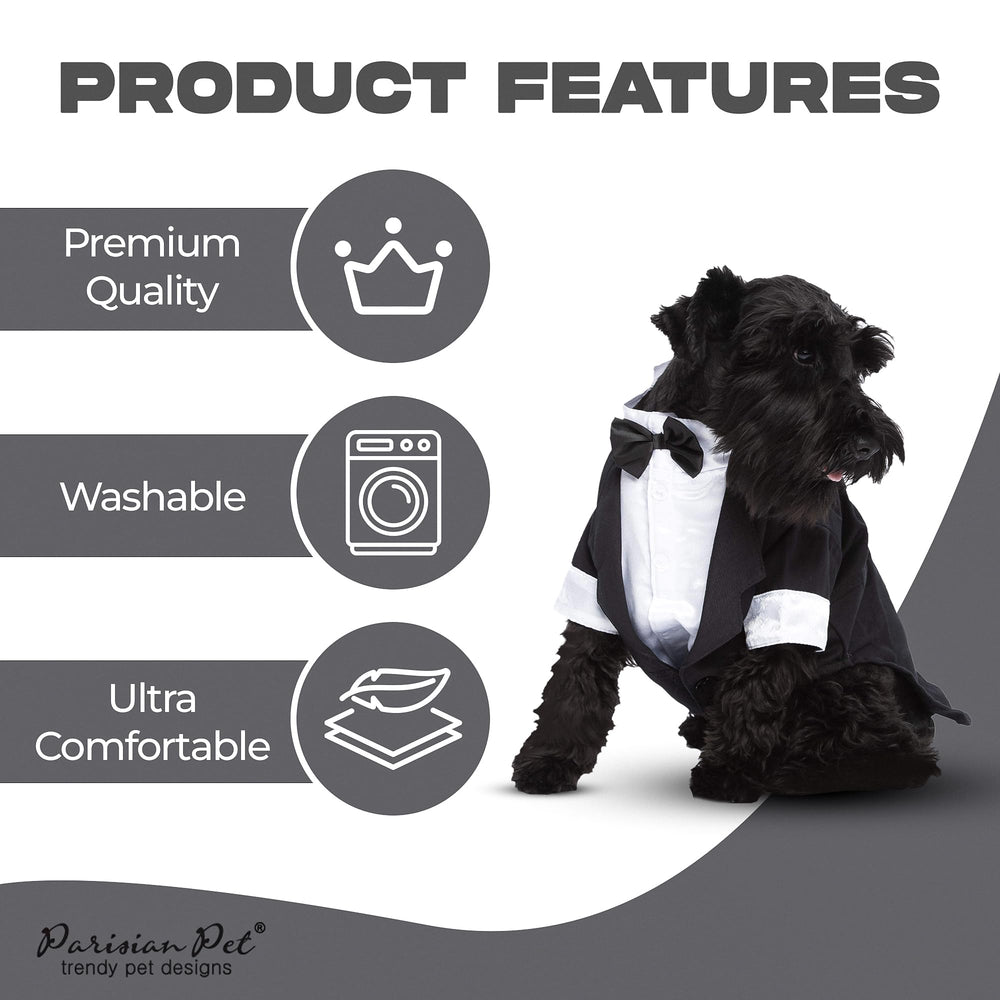 Frente con botones del traje, fácil vestir sin velcro para Parisian Pet