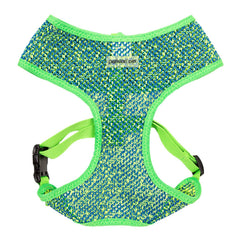 Arnés Parisian Pet con malla aireada azul-verde para paseos diarios