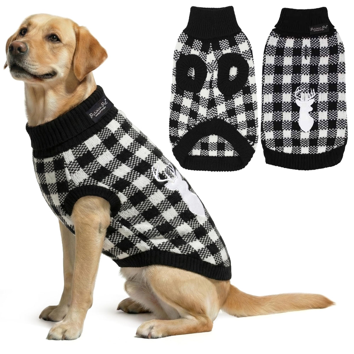 Parísian Pet suéter cable-knit para perro grande 2XL, abrigando en días fríos.