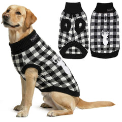Parísian Pet suéter cable-knit para perro grande 2XL, abrigando en días fríos.