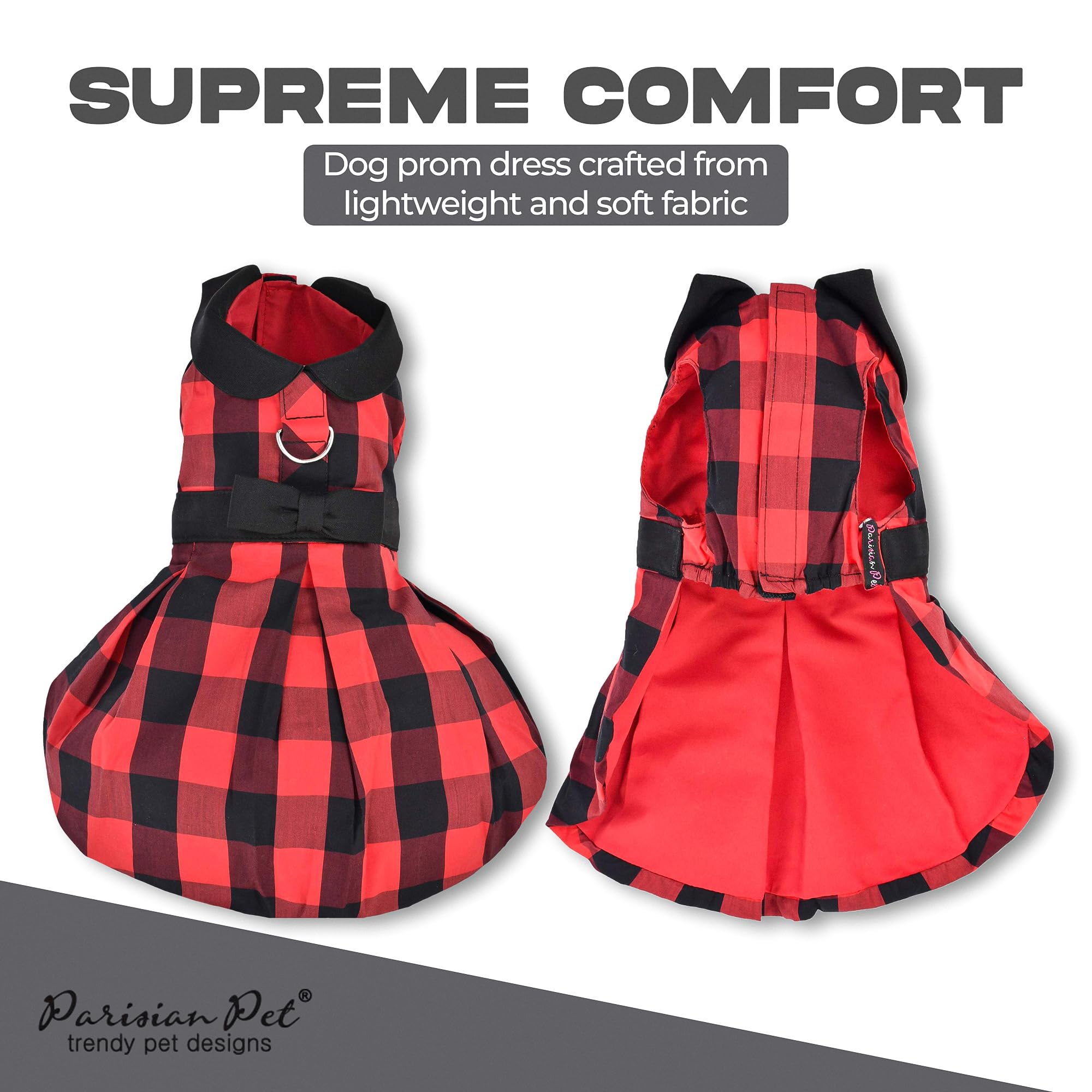 Tela ligera del vestido Parisian Pet para comodidad diaria.