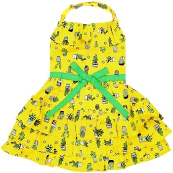 Vestido cactus amarillo de Parisian Pet para perros pequeños, ideal para salidas veraniegas con estilo.