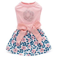 Vestido Parisian Pet cerezo largo para perro grande, ideal para salidas formales
