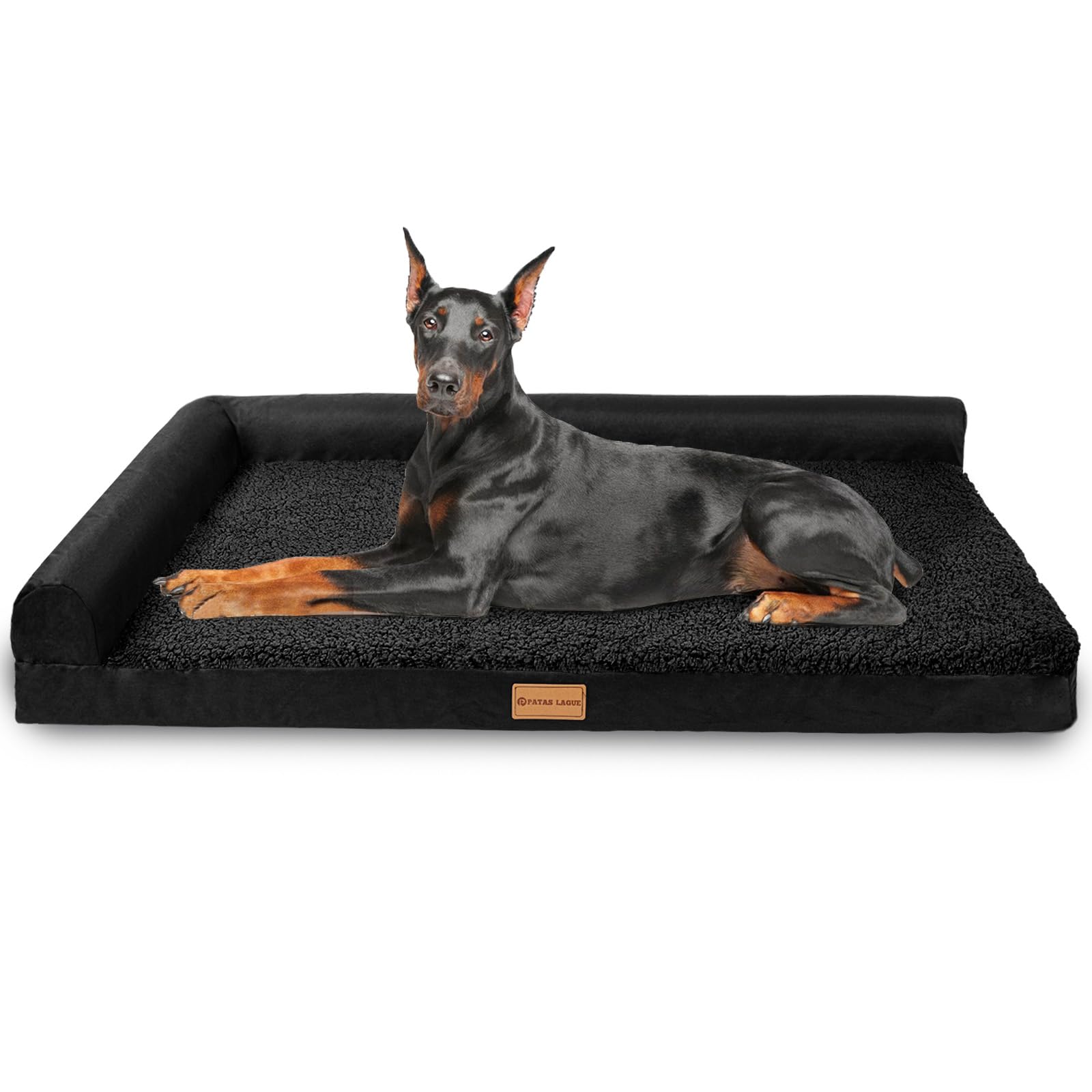 Patas Lague Cama Ortopédica 56x40, vista frontal con soporte estable para perros grandes.