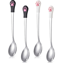 Patelai cuchara blanca para lata de alimento, porciones limpias para perros y gatos.