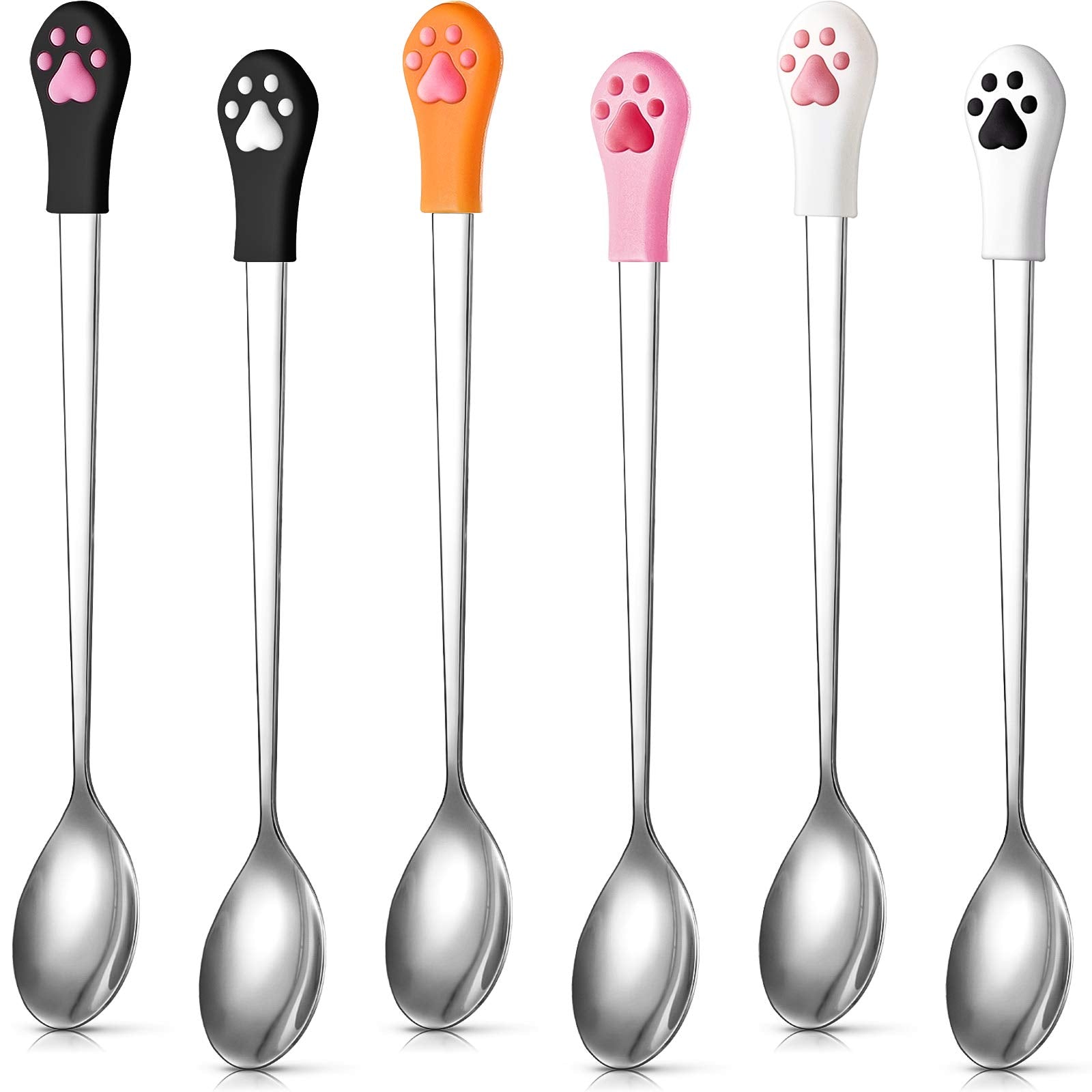 Cucharas Patelai para lata de perro blanca, fáciles de servir sin manchar.