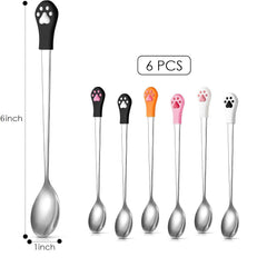 Cucharas Patelai para lata de perro negra, duraderas y seguras para mascotas.
