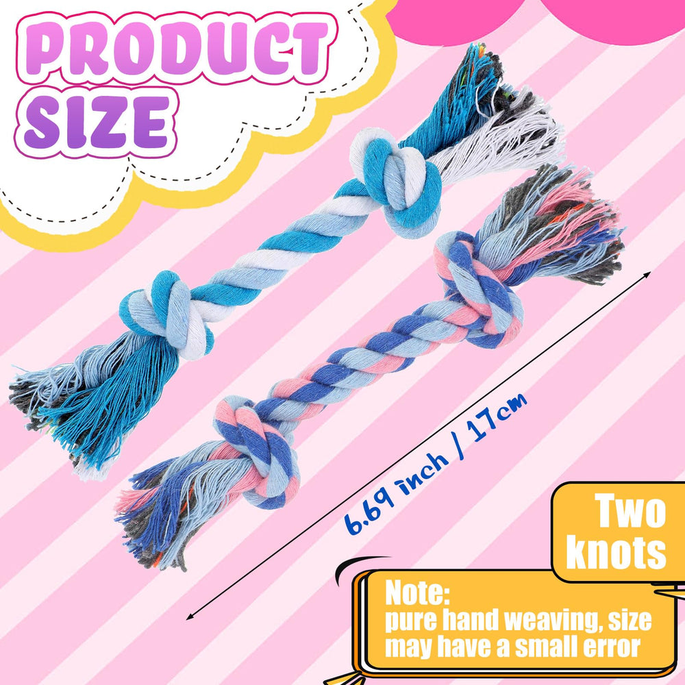 Paterr cuerda con dos nudos de 17 cm para perros pequeños y medianos