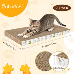 PatiencET rascador para gato con hierba gatera, fomenta el rascado natural.