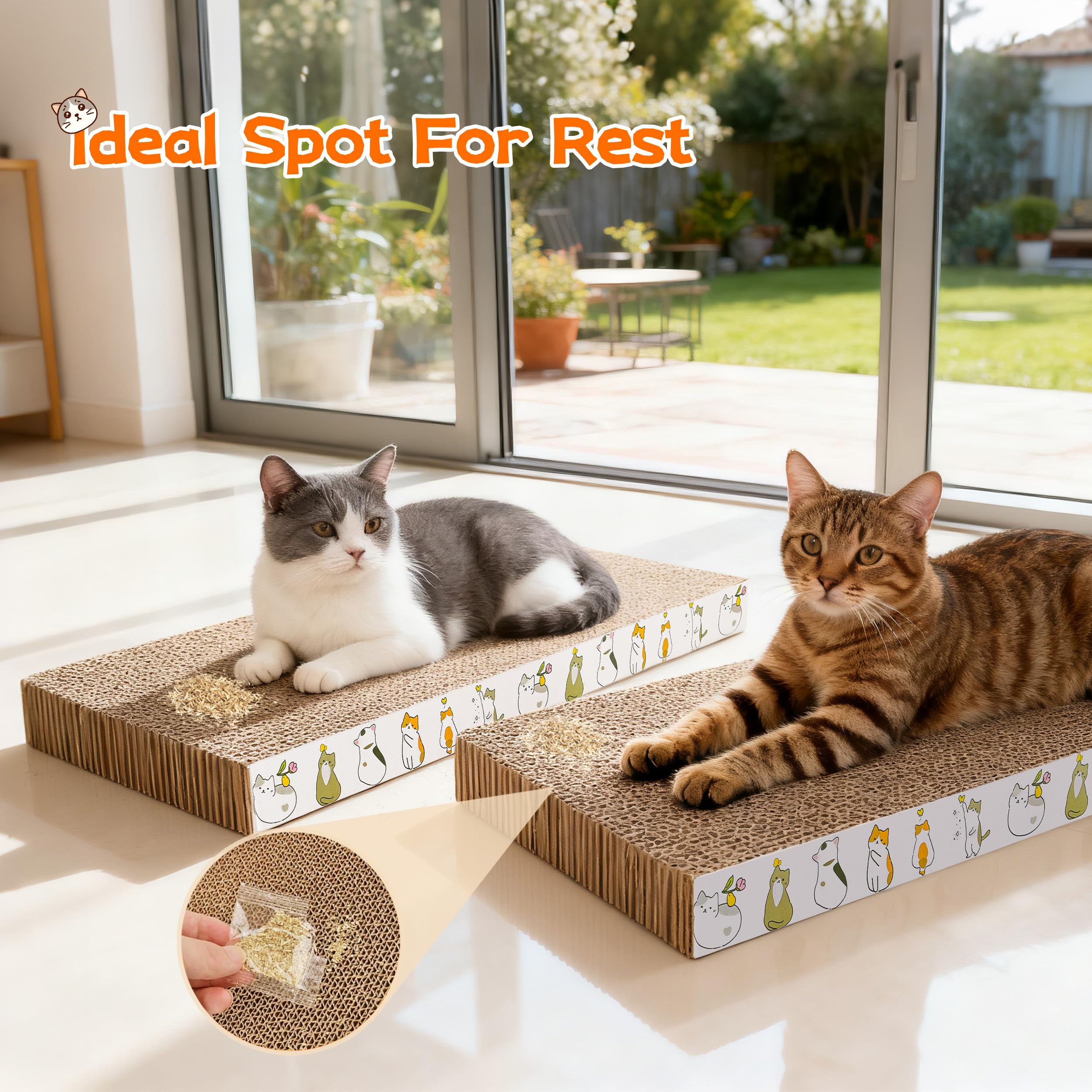 PatiencET rascador para interiores, diseño neutro para decoración.