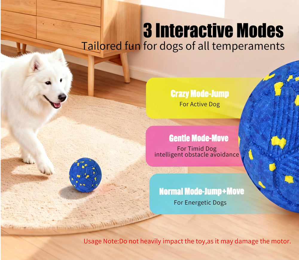 Patzoober bola interactiva para perros girando favorece ejercicio y diversión