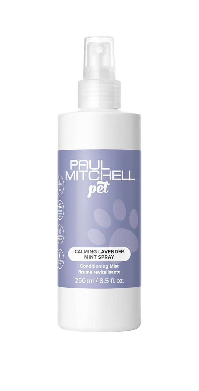 Paul Mitchell Pet Desenredante Lavanda Menta facilita peinar y suavizar el pelaje.