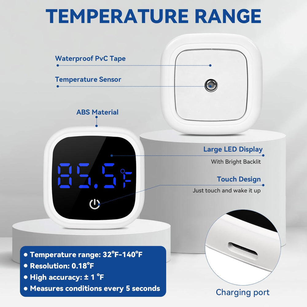 PAULTEMP termómetro de agua digital con cable de carga rápida para exterior de acuario