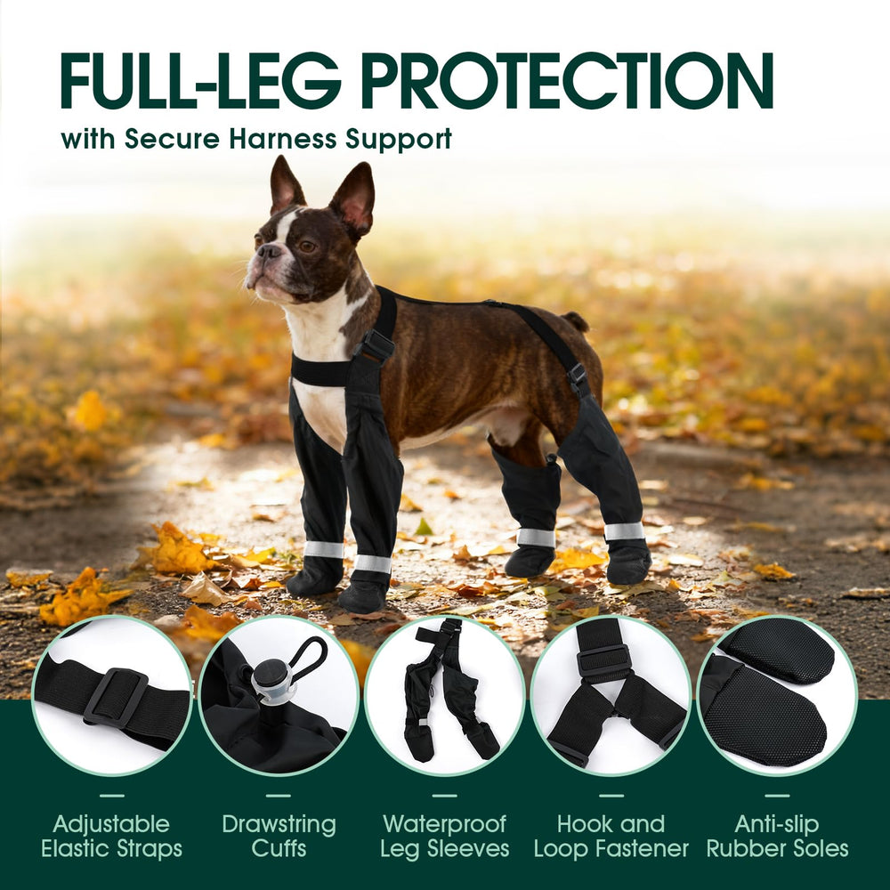 PAWsay botas reflectivas con cintas, mayor visibilidad en paseos nocturnos.