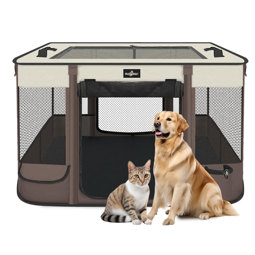 PAW BALLET corral plegable amplio para mascotas, ideal como área de juego.
