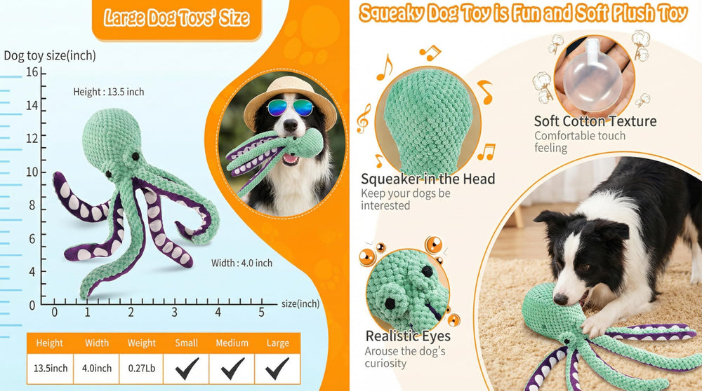 Paw-FECT Piece peluche suave hecho con tela de piña para tacto cómodo.