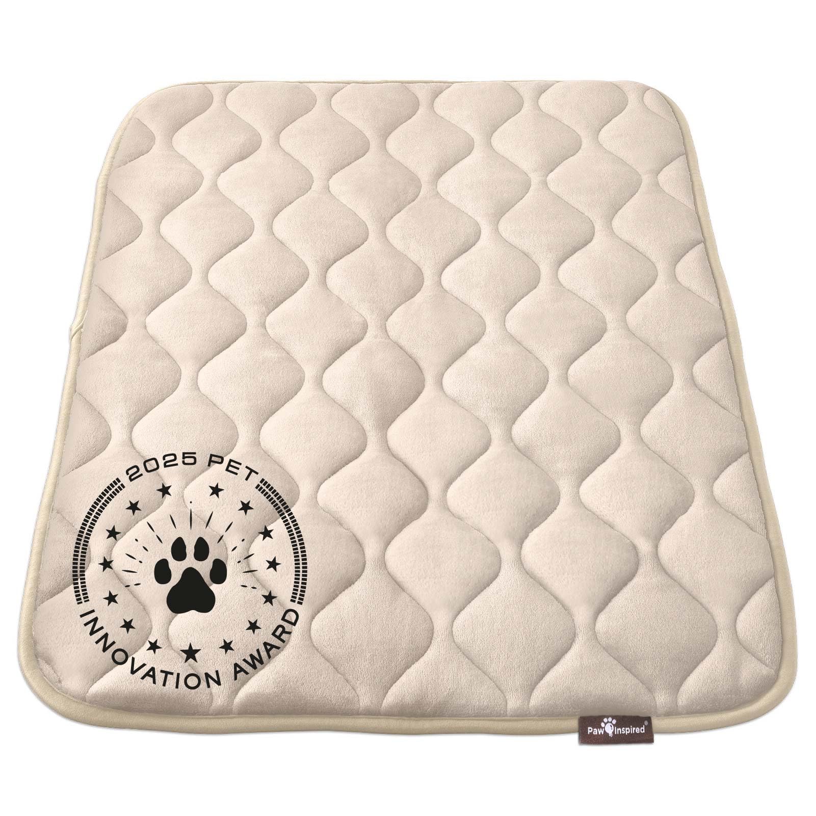 Paw Inspired: almohadilla-jaula-perro-35x22-tan para comodidad diaria en jaula.
