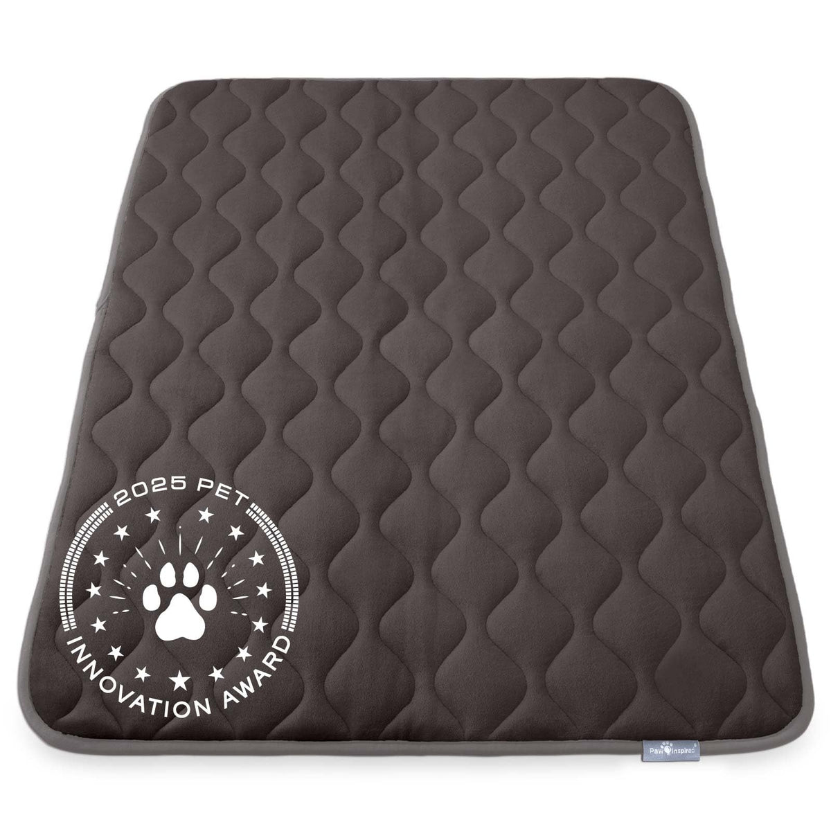 Paw Inspired colchoneta jaula acolchada 47x29 gris: descanso cómodo para perros en jaulas de 48 pulgadas.