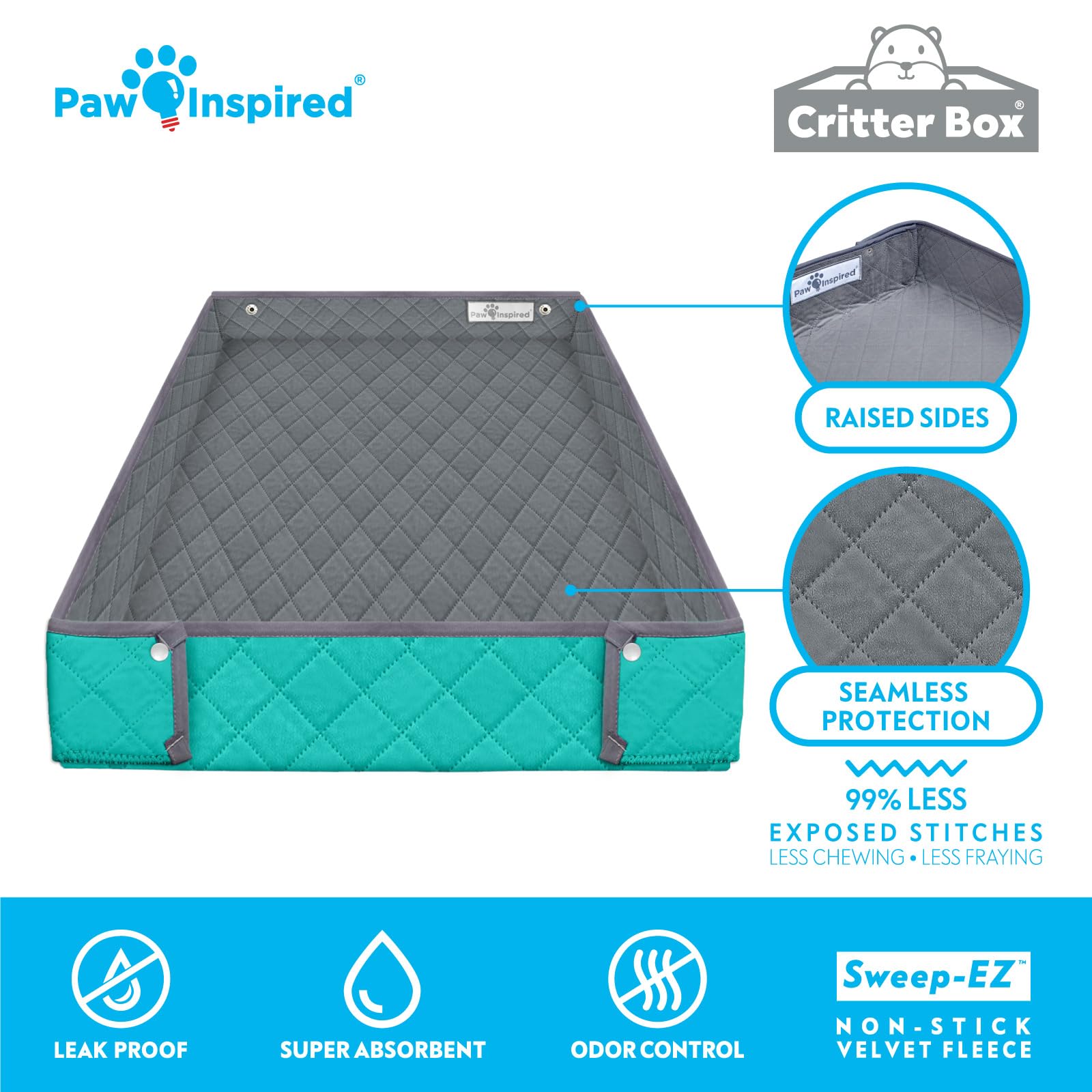 Paw Inspired Critter Box lavable a máquina facilita la limpieza