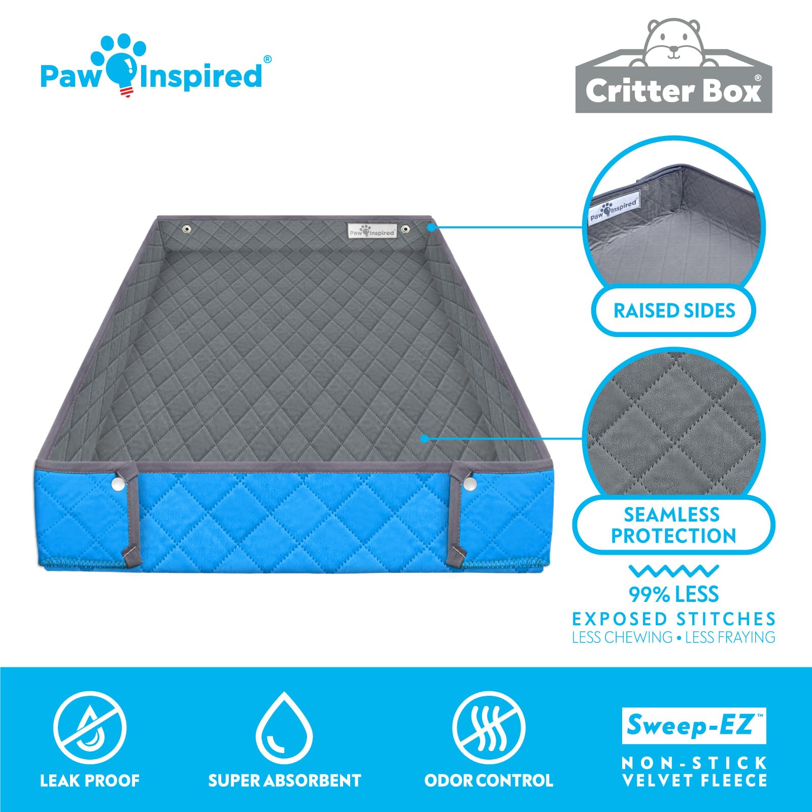 Paw Inspired forro compatible con jaulas 2x3 de 14 pulgadas para ajuste preciso.