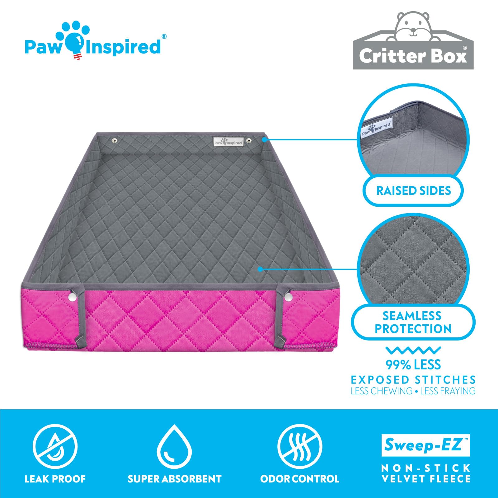 Paw Inspired Critter Box Liner talla 2x3 para jaulas de pequeños animales