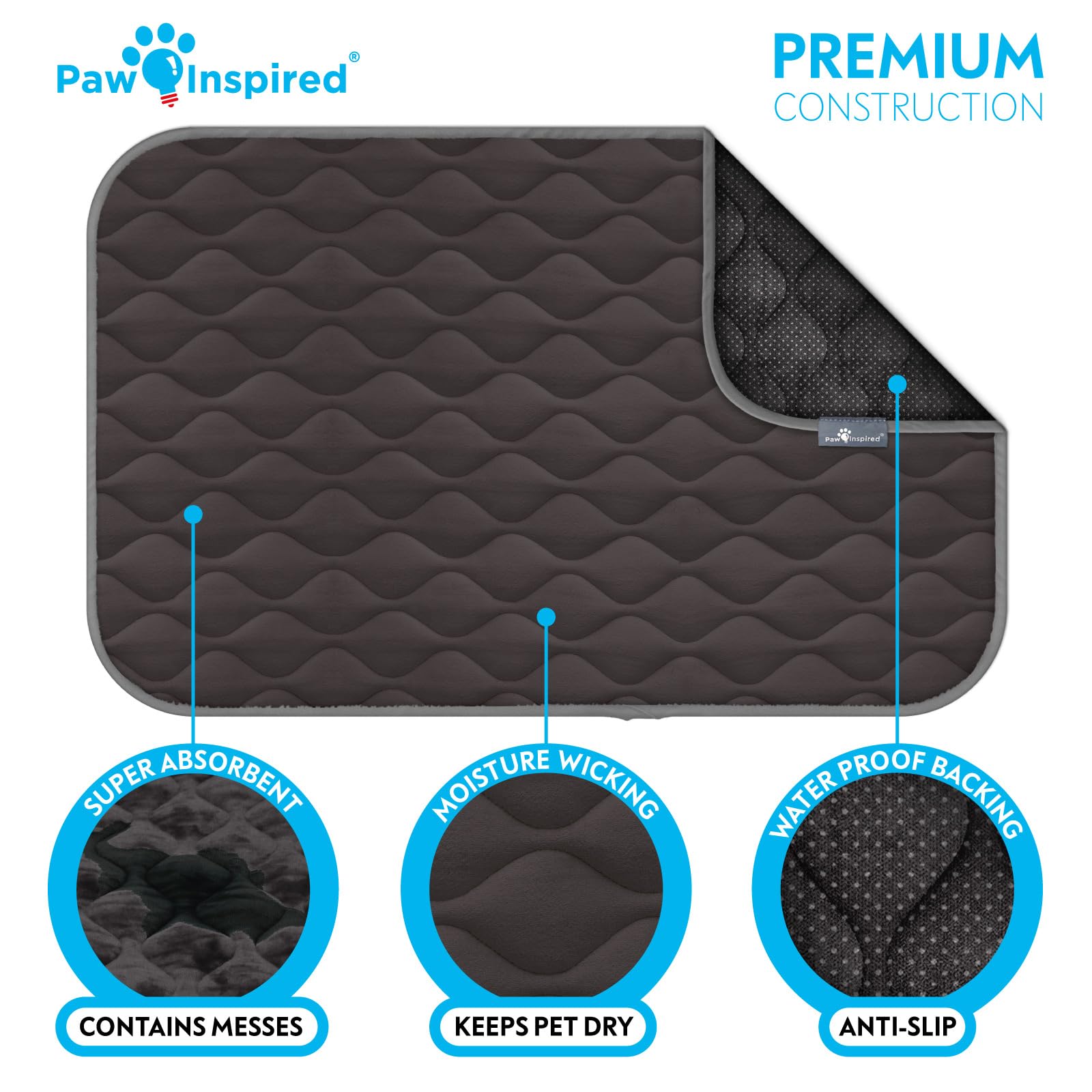 Paw Inspired compatibilidad jaula 48 pulgadas gris: ajusta fácilmente a jaulas estándar.