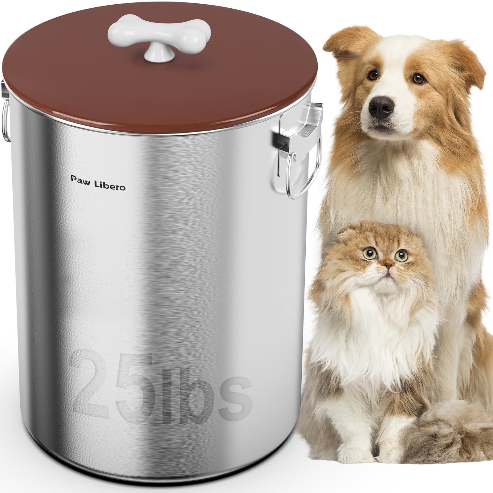 Paw Libero contenedor de comida para perros de 25 libras mantiene la comida fresca