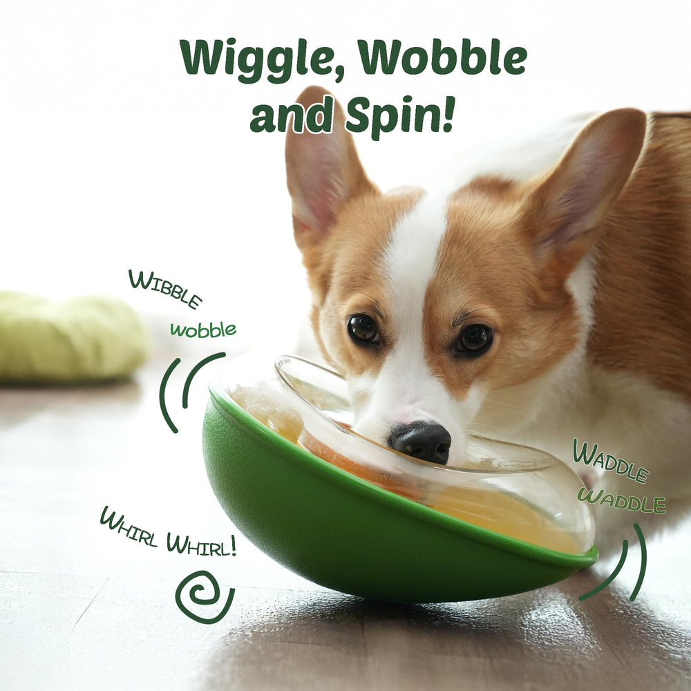 PAW QUEST Avocado, primer plano del dispensador ajustable para controlar premios