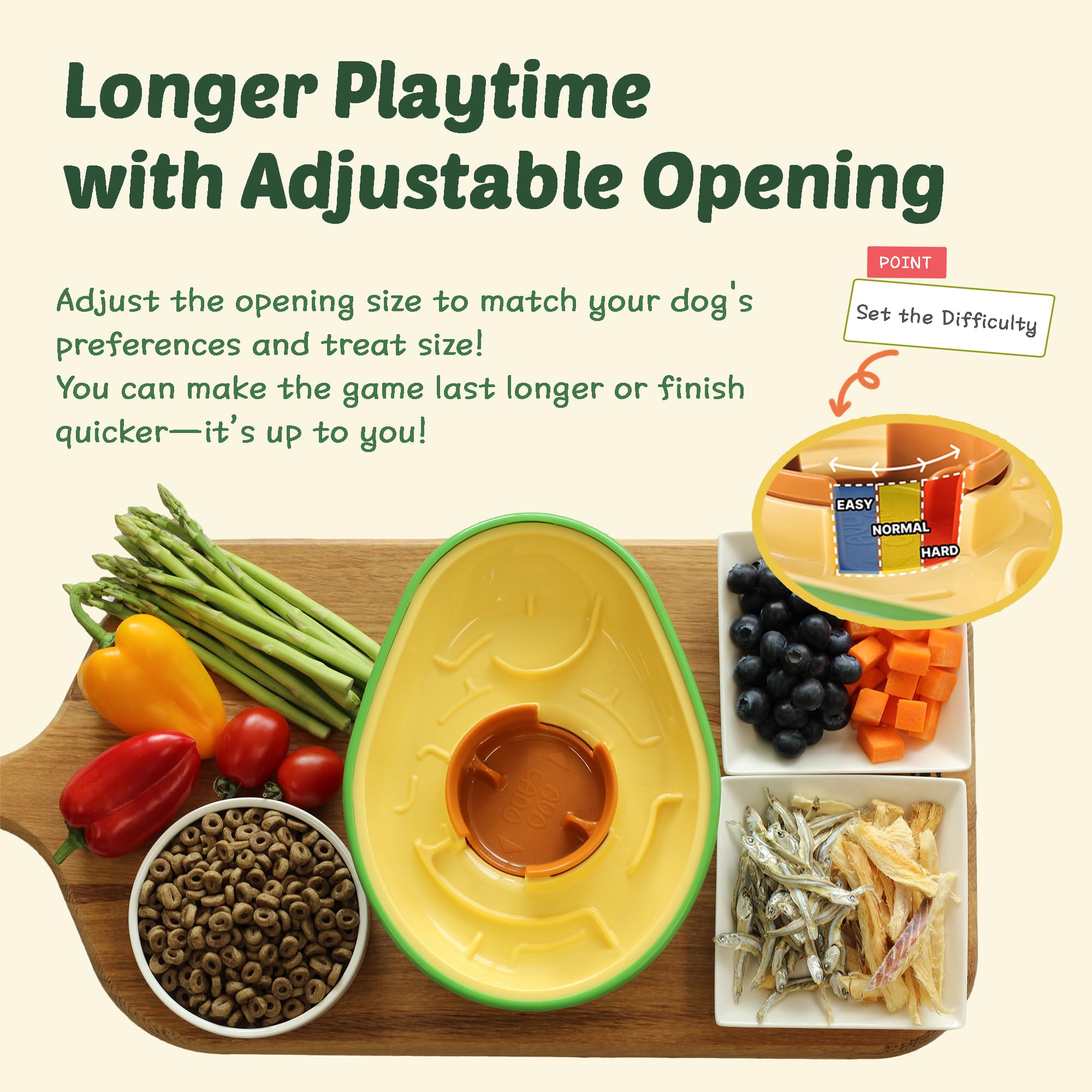 PAW QUEST Avocado, enfoque en plástico duradero para juegos prolongados