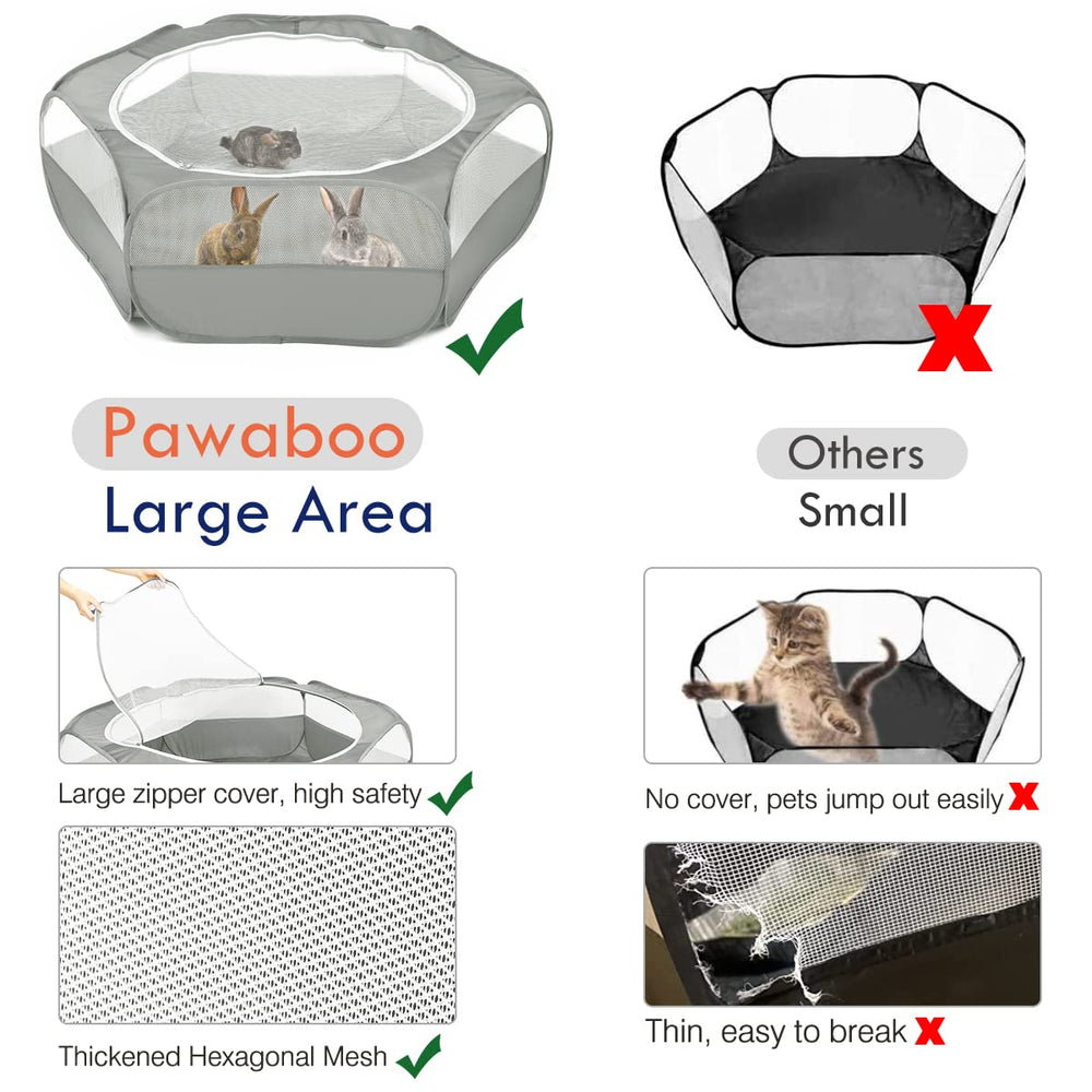 Pawaboo apertura superior con doble cremallera facilita limpieza y acceso