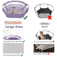 Pawaboo corral apertura superior con cremallera facilita el acceso sin estrés