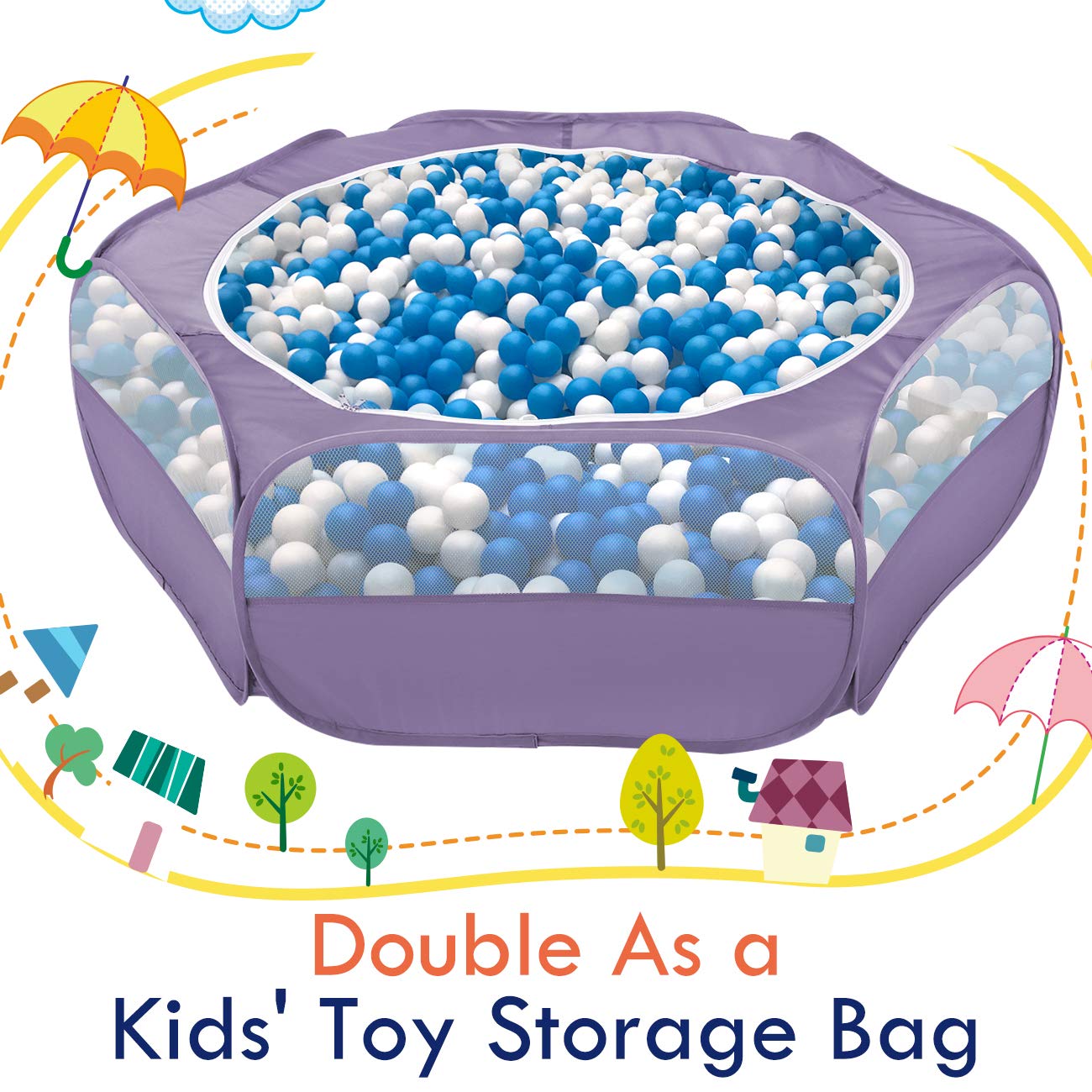 Pawaboo corral diseño plegable compacto facilita guardar y transportar