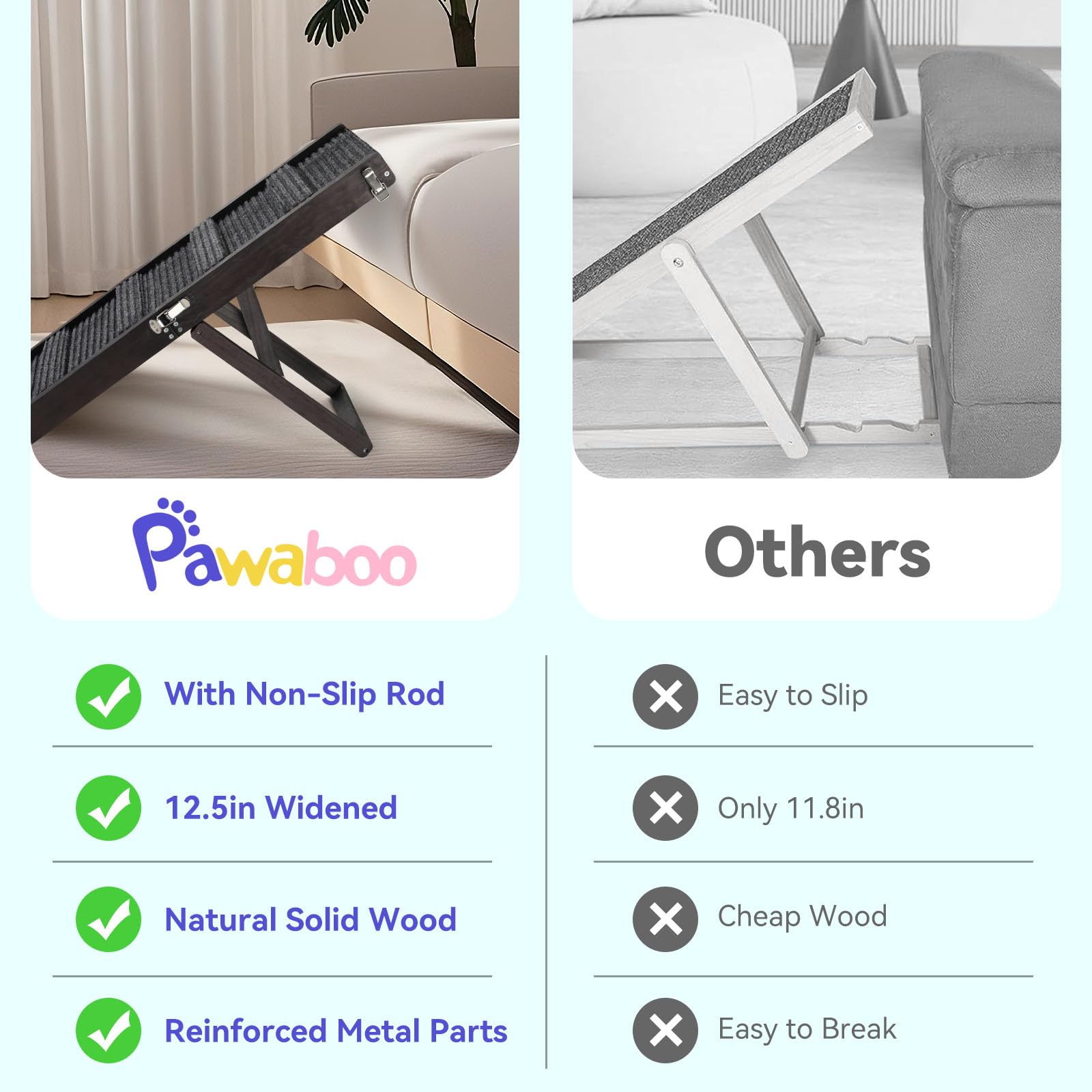 Pawaboo rampa para perro: ideal para subir a diferentes muebles.