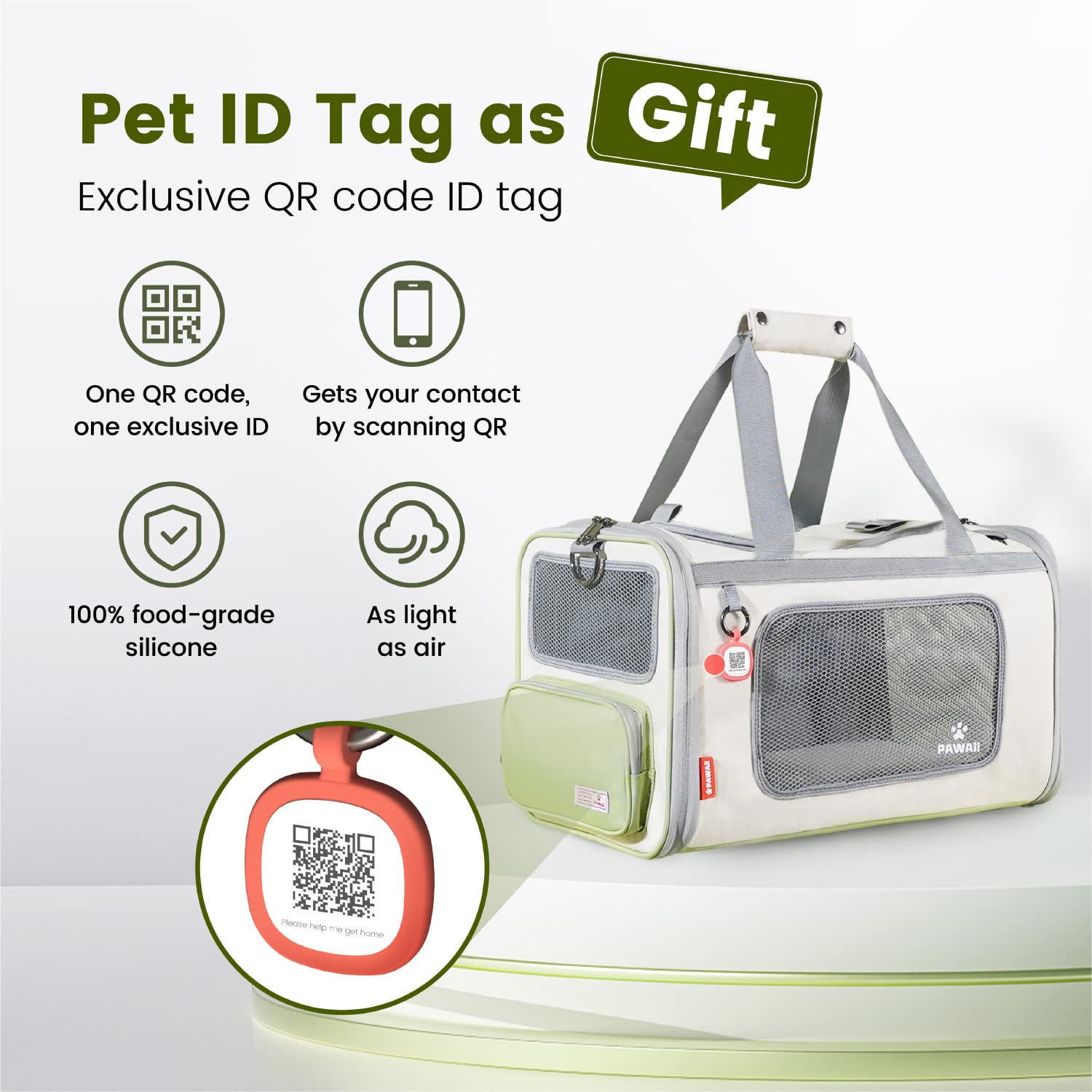 Etiqueta digital anti pérdida para gato Pawaii facilita localizarlo.