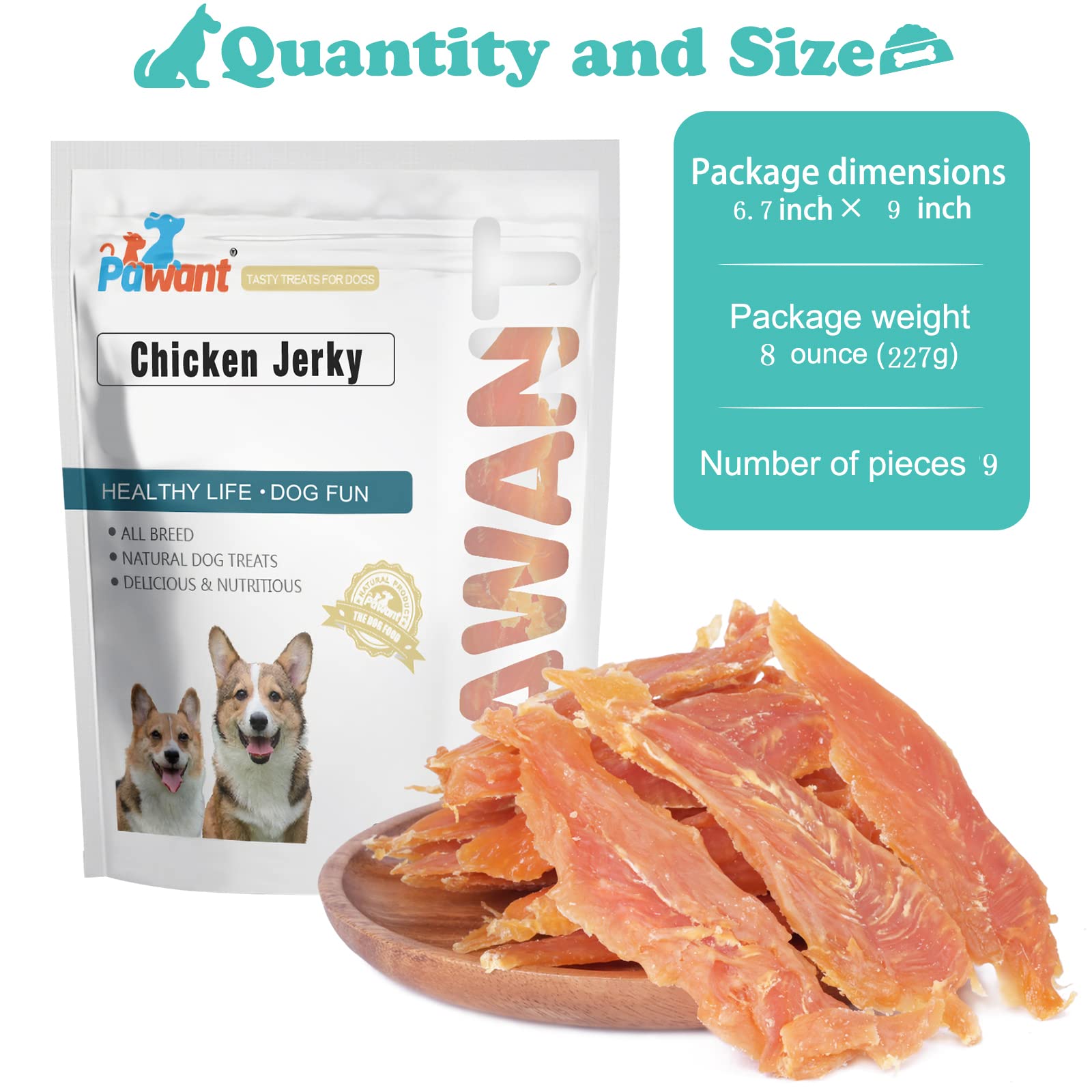Pawant tiras de pollo, empaque práctico para guardar.