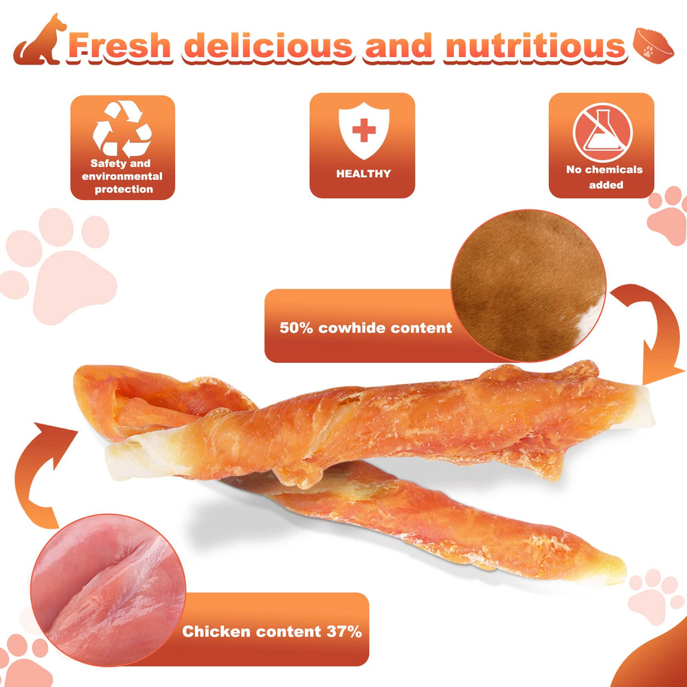 Pawant snacks de adiestramiento canino con pollo envueltos para recompensas sabrosas.