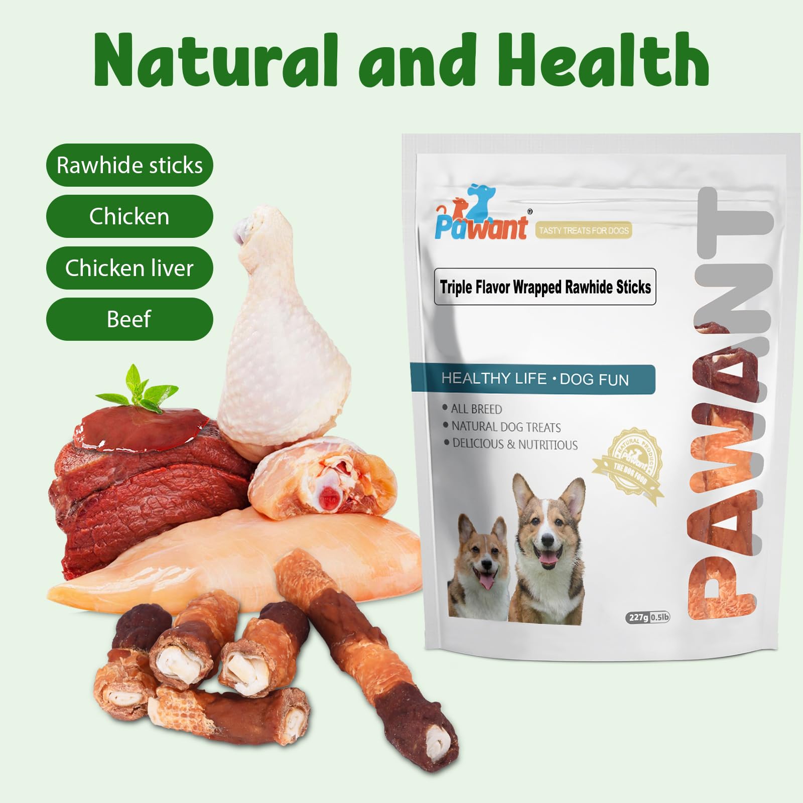 Pawant Triple Sabor para perro mediano: entretenimiento duradero