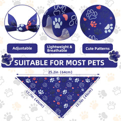 PAWCHIE bandana para perro con estampado de huella, ideal para fiestas