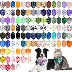 PAWCHIE bandana para perro con huella colorida en triángulo, cómodo y llamativo