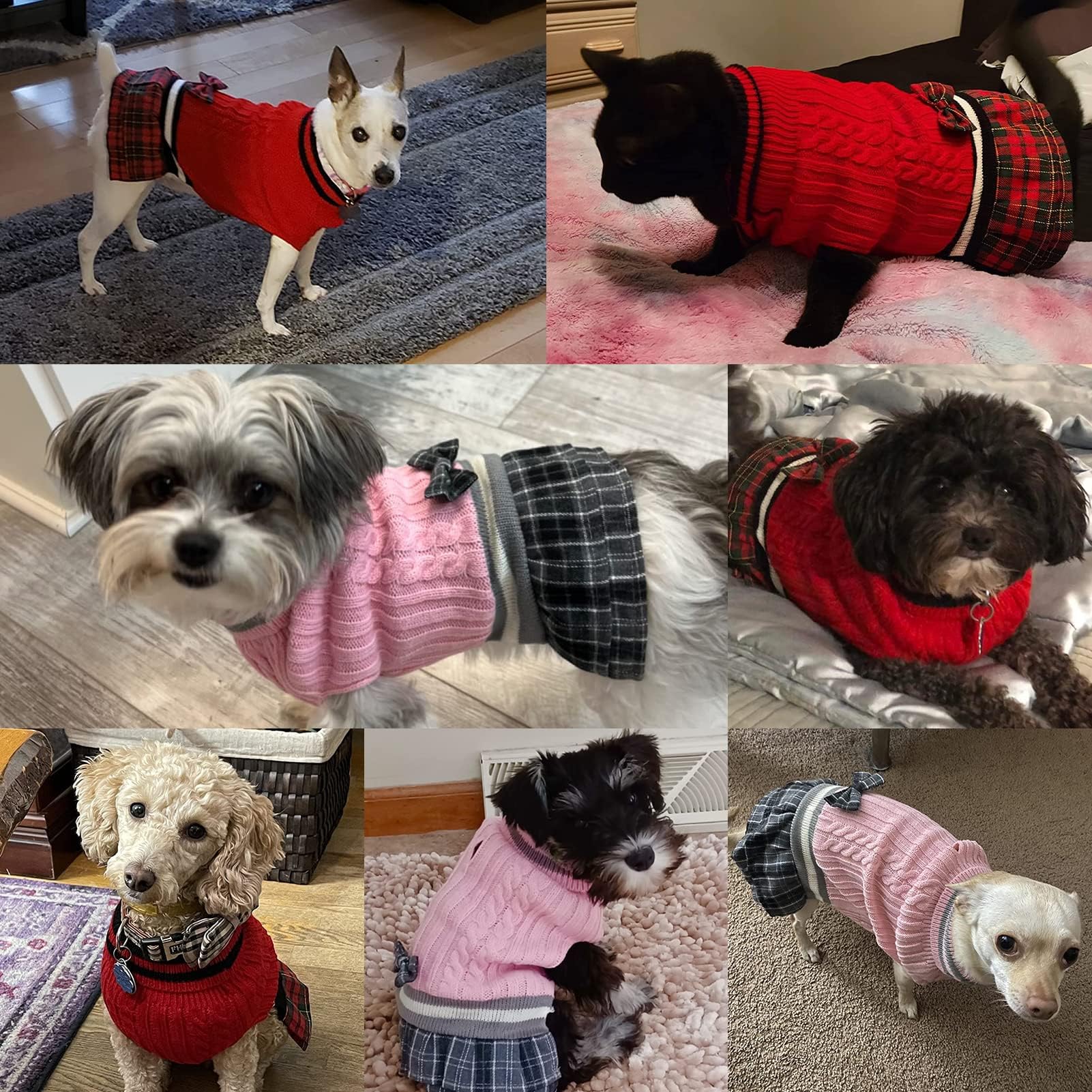 PAWCHIE vestido de invierno para perro con lazo