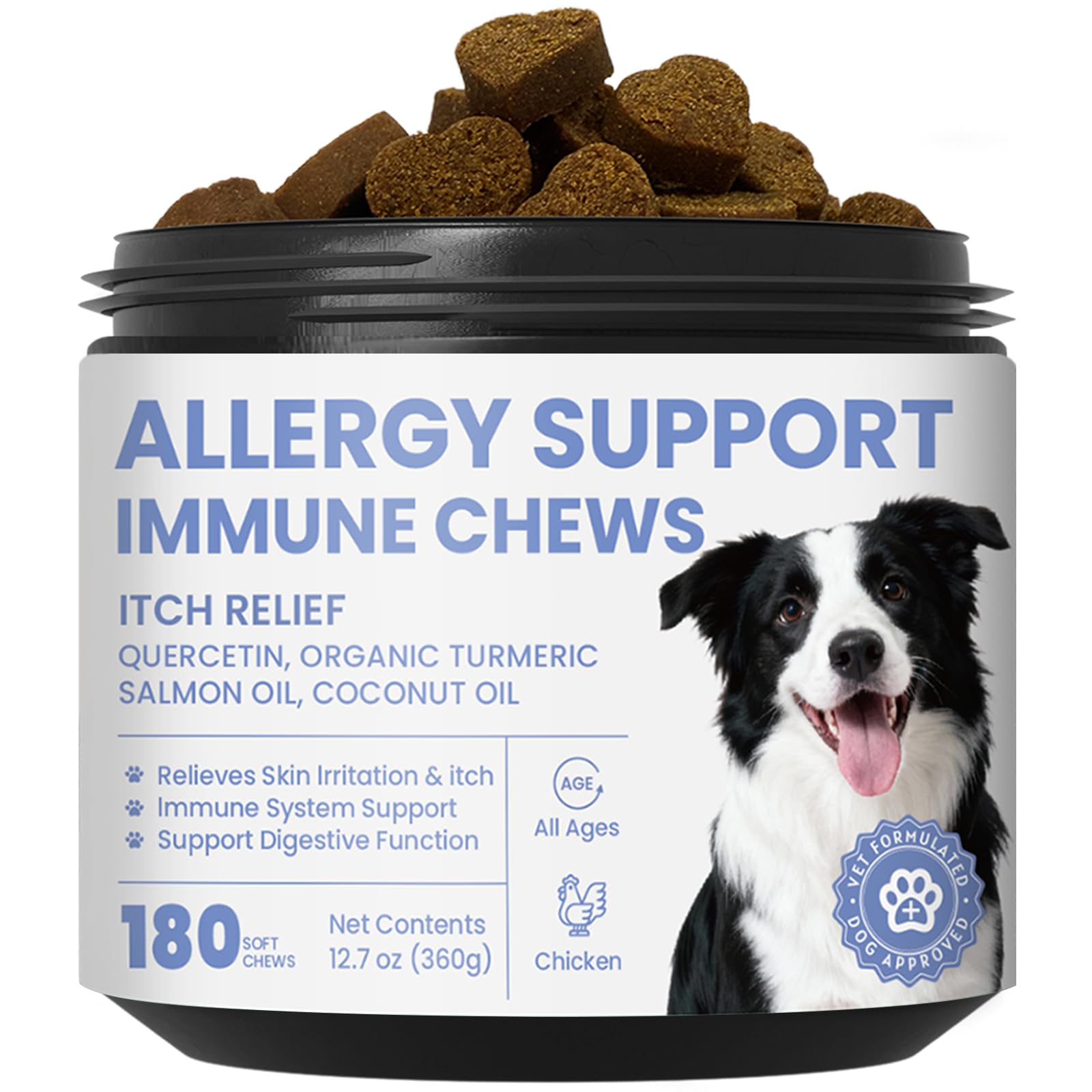 Pawfect Vita gomitas alergia perro, apoyo diario para piel sana.