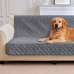 PAWFINITY funda impermeable para sofá de 4 plazas gris protege contra manchas y derrames