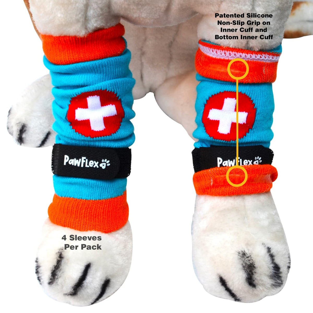 PawFlex Comfy Pawz manga protección patas, protege durante el paseo.