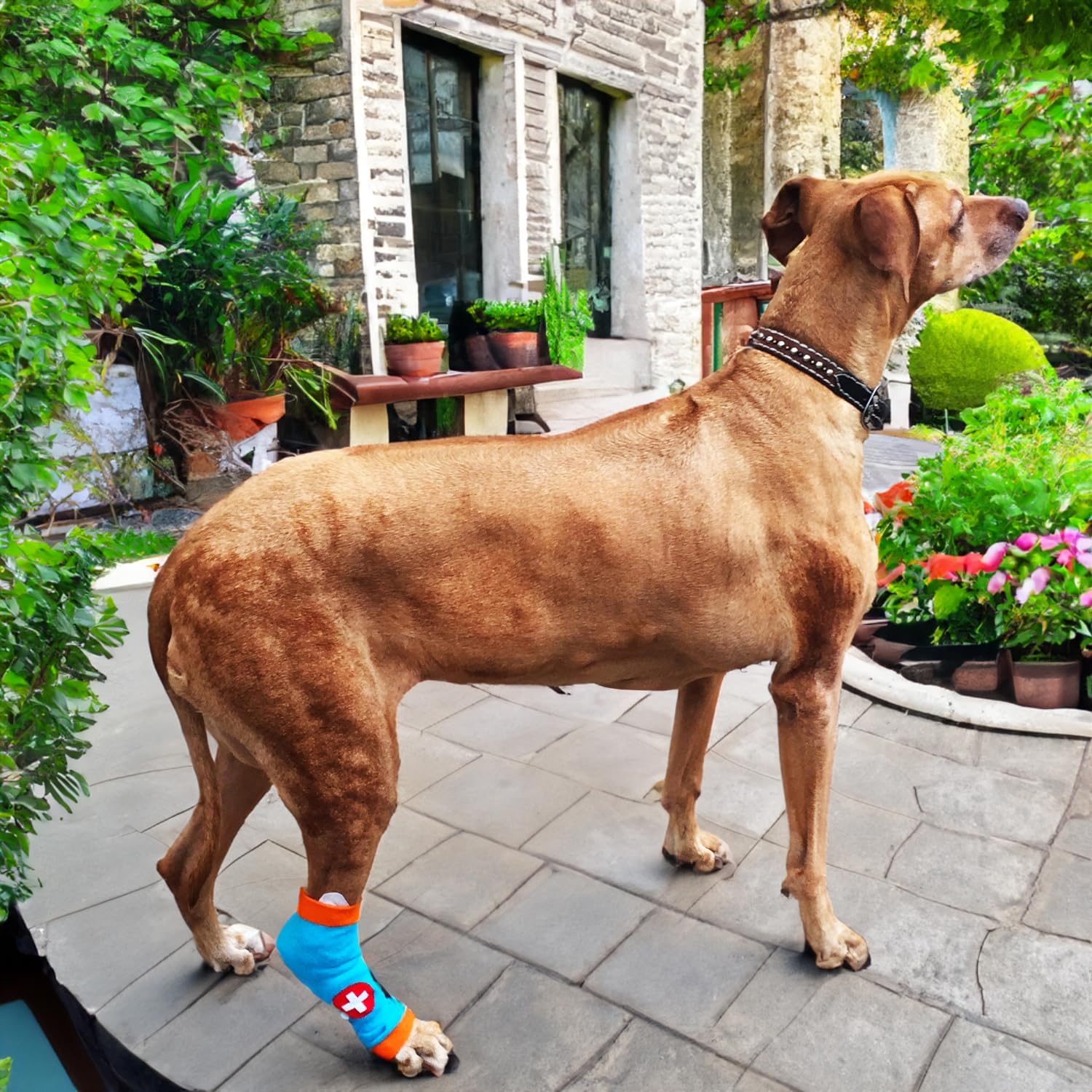 PawFlex Comfy Pawz tejido elástico, confort adaptable a diferentes tamaños.