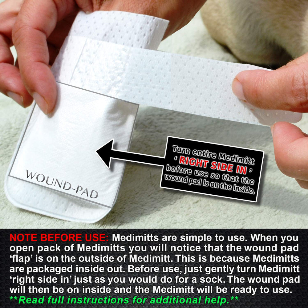 PawFlex Medimitt cinta-ajuste-perro, ajuste rápido y seguro para diferentes tamaños.