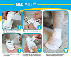 PawFlex Medimitt almohadilla-interior, protector interior para la herida sin tirar del pelaje.